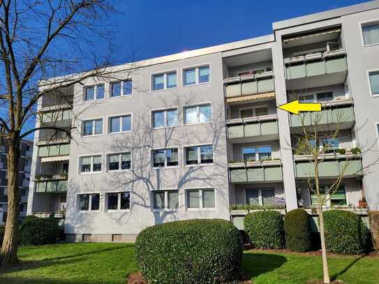 HELLE 3-ZIMMER-WOHNUNG MIT BALKON, GARAGE UND PERFEKTER ANBINDUNG NACH DÜSSELDORF ZU VERKAUFEN...