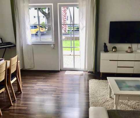 Attraktive 3-Zimmer-EG-Wohnung mit Teil-Grundstück Terrasse und Einbauküche in Rottweil