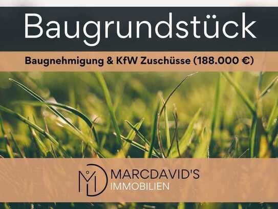 Reserviert! Baugrundstück mit Baugenehmigung & KfW-Zuschüsse für DH + RH