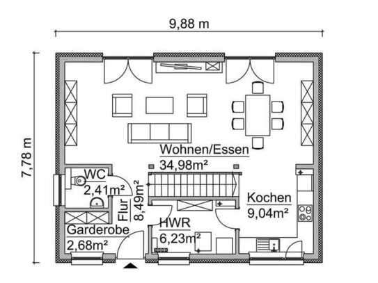 Energiesparender Neubau für Sie und Ihre Familie - viel Platz im Garten