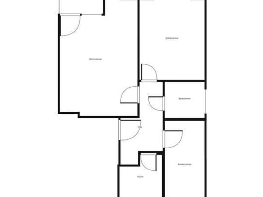 renovierungsbedürftige 2,5-Zimmer-Wohnung