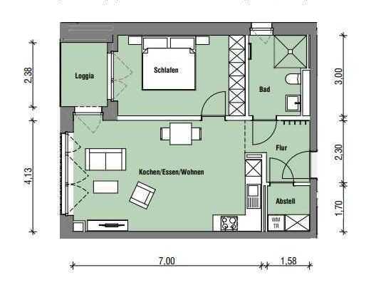 *Neubau* Schöne 2-Zimmer-Wohnung mit Loggia!