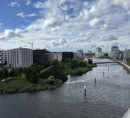 Exklusive 3-Zi.-Neubauwohnung mit luxuriöser Ausstatung mit Loggien, EBK + Elbblick in d. HafenCity