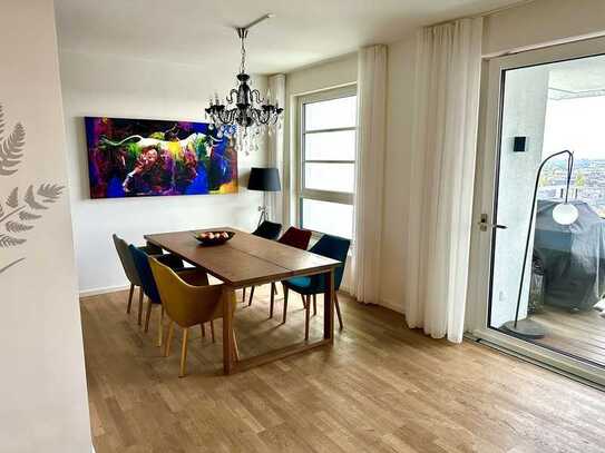 Exklusive 3-Zimmer-WHG, 15. Etage mit Blick über Düsseldorf