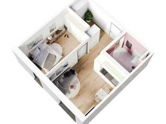 Attraktives 2 Zimmer-Apartment für Senioren im 1.OG - ohne Balkon