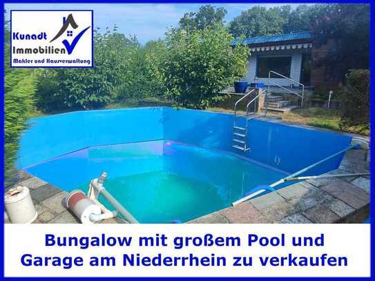 Bungalow mit großem Pool und Garage zu verkaufen