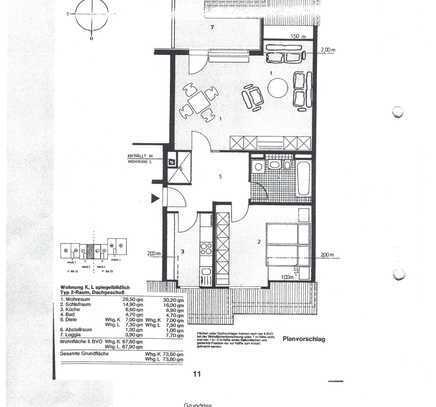 750 € - 68 m² - 2.5 Zi.