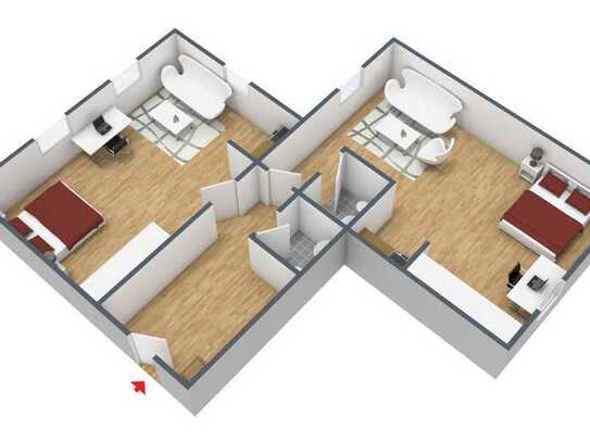 schönes Doppel-Apartment - Ideal für 2er WG