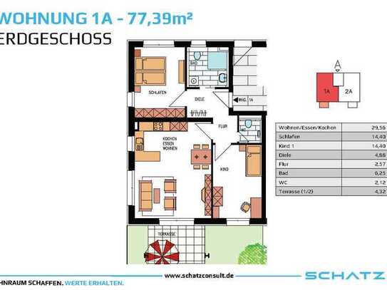 🏡 Eklusive 3-Zi EG-Wohnung mit Garten I 🍃 Wohnen im Naturpark I 1A