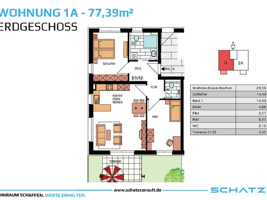 🏡 Eklusive 3-Zi EG-Wohnung mit Garten I 🍃 Wohnen im Naturpark I 1A