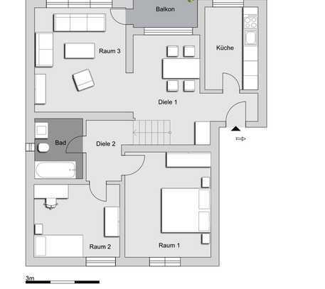 frisch modernisierte 3-Zimmer-Wohnung in Koblenz Horchheimer Höhe