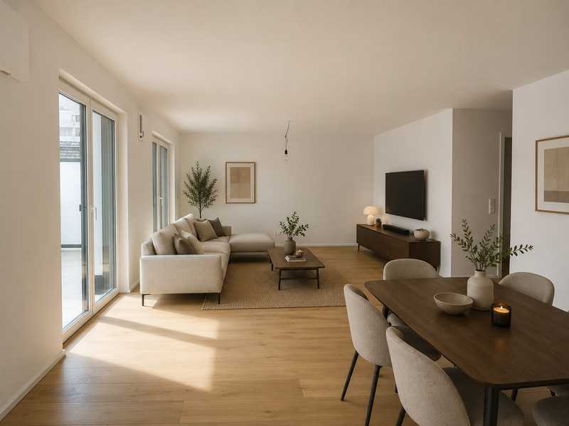                                                               Mainz-Kastel: Penthousewohnung mit vier Zimmern, K&uuml;che, Balkon und Stellplatz                                                       in Kastel (Wiesbaden)