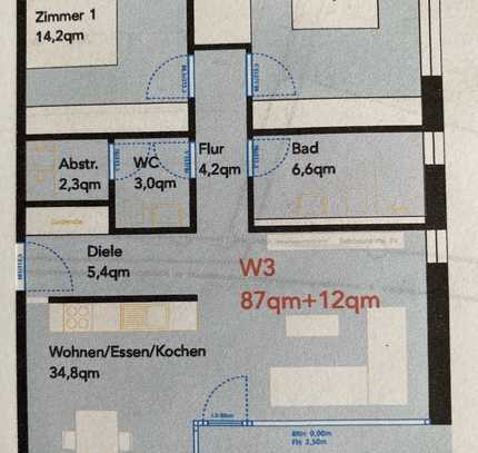 Neubau 3-Zimmer-Erdgeschosswohnung mit Einbauküche und Garten in Böhringen