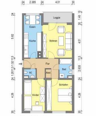 Schöne 3-Zimmer-Erdgeschosswohnung mit Balkon in Eisenberg (Pfalz)