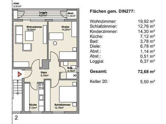 Leerstehende 3-Zimmer Wohnung in Köln!