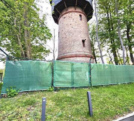 Wasserturm in Hanau im Ausbauzustand mit Baugenehmigung