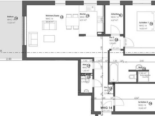 KfW 40 förderfähig WHG 14: Dreieinhalb-Zimmer-Whg mit Balkon im begehrten Wohnviertel-nähe Ölpersee