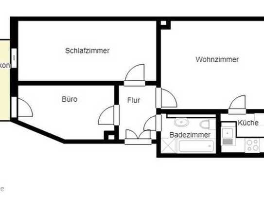 Wohnen direkt am Karl-Heine-Kanal - gemütliche 3-Raumwohnung mit Balkon++