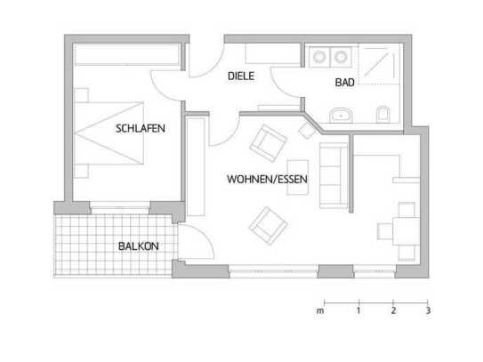 Exklusive, modernisierte 2-Raum-Wohnung mit geh. Innenausstattung mit Balkon und EBK in Erkelenz