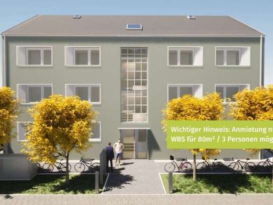 Familien aufgepasst - Moderne 3-Zimmer-Wohunung mit WBS für 3 Personen!