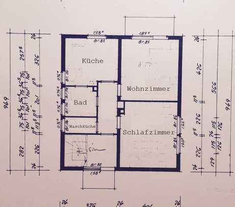 Renovierte 2-Zimmer-Wohnung mit Küche und großer Südterrasse in Bürstadt