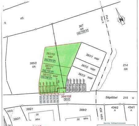 Grundstücke bis zu ca. 804 m² - Baugenehmigung für 3 Reihenhäuser liegt vor - 71540 Murrhardt!