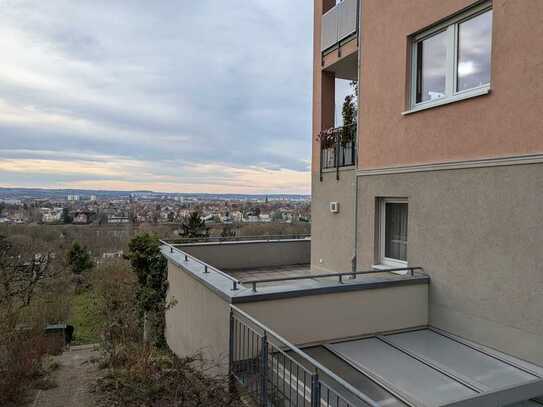 sonnige Wohnung mit Aussicht auf Dresden und die Elbe