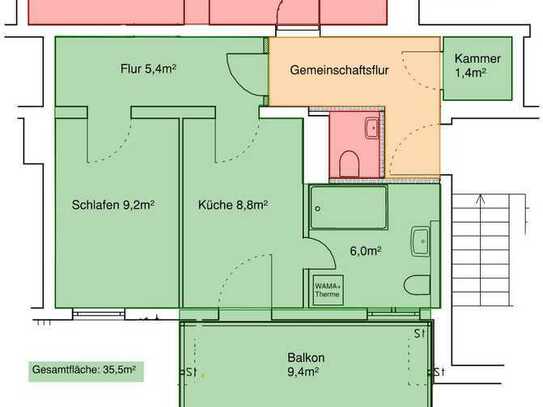 ruhige 1-Zimmerwohnung in der Schwanthalerhöhe