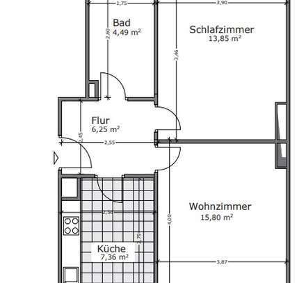 Ruhige 2-Zimmer-Dachgeschosswohnung in Köln Höhenberg