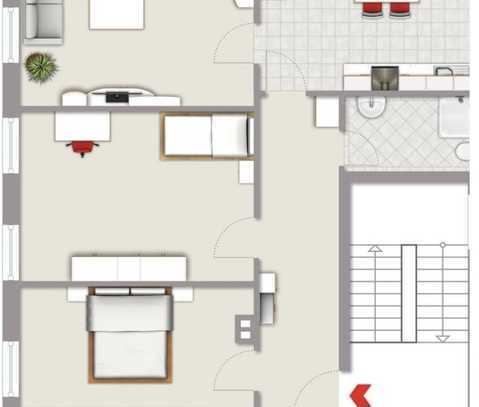 Moderne WG-Zimmer in frisch sanierter 3-Zimmer-Wohnung in Mannheim – ideal für 2er- oder 3er-WG