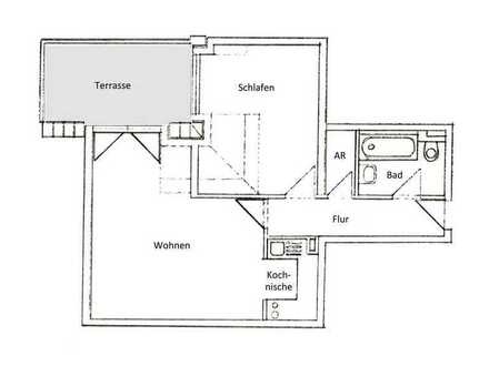 Fürth-Poppenreuth: Schöne 2-Zimmer-Wohnung mit Dachterrasse und Duplex-Stellplatz