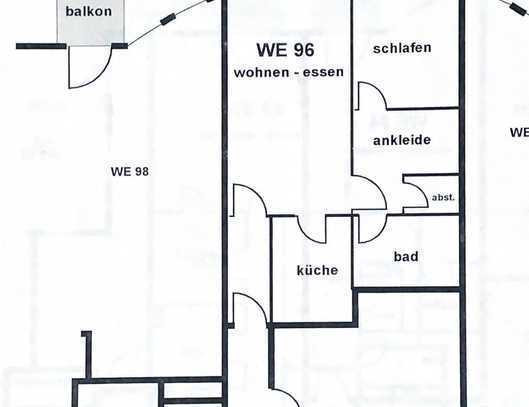 Stilvolle, gepflegte 2,5-Zimmer-Wohnung in Würzburg