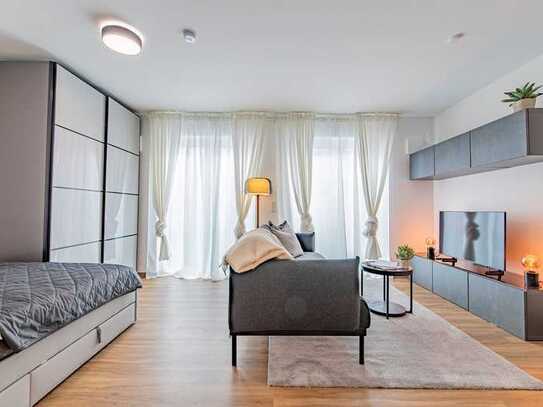Voll möbliertes Apartment mit Vollausstattung „Wohnen“ im Neubau im Herzen von Dachau