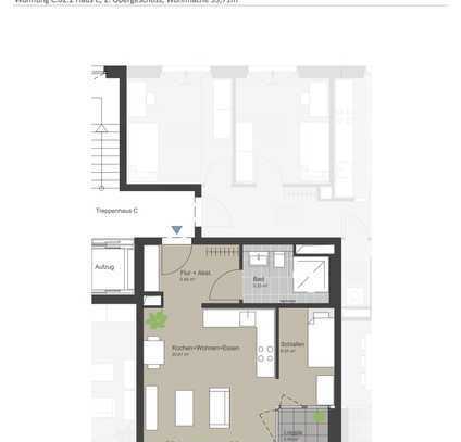 Tolle 1,5 Zimmer Wohnung mit Loggia in attraktivem Neubauprojekt (Zweitbezug) ! WBS - erforderlich !