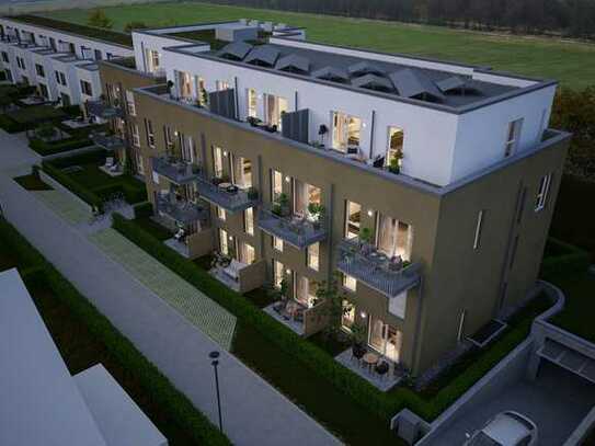 Moderne 2-Zimmer-Neubau-Wohnung mit Sonnen-Balkon im Effizienzhaus 40