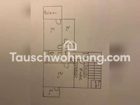 Tauschwohnung: Moderne 3 Zimmer Wohnung gegen große 4 Zimmer Wohnung