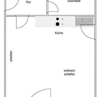 Single-Apartment in Meschede Stadt, ideal für Pendler, Zweitwohnsitz, Studenten