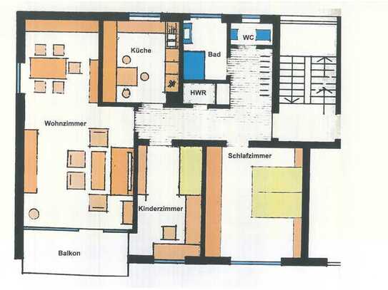 3,5 Zimmer Wohnung mit Balkon