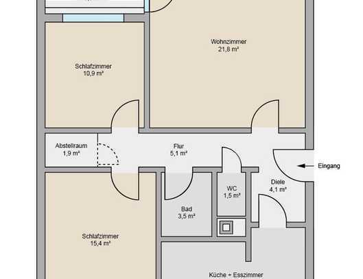 3 Zi. Wohnung mit Stellplatz in Baienfurt, provisionsfrei!!!