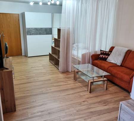 AM Innenstadt: komplett eingerichtete 1-Zi.-Whg. (51 m²) mit Balkon, neu renoviert