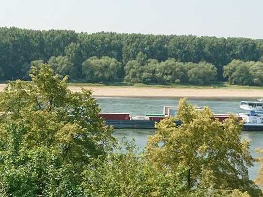 Luxus-Penthouse mit Rheinblick, Markenküche & Tiefgaragenstellplatz (2 Zimmer)