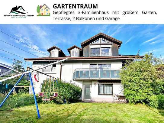 GARTENTRAUM - Gepflegtes 3-Familienhaus mit Garten, Terrasse, 2 Balkonen und Garage