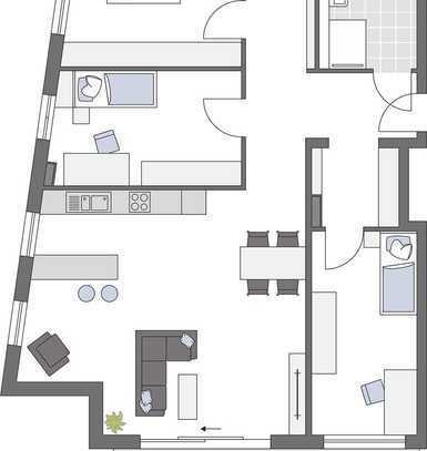 Platz zum Entfalten: Familienfreundliche 4-Zimmer-Wohnung mit Garten