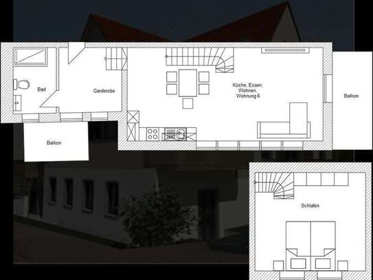 Erstbezug 2,5-Raum Maisonette-Wohnung mit gehobener Innenausstattung und EBK in Eckenweiler