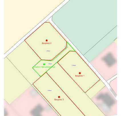 🚧 Ruhig gelegene Baugrundstücke von 1.254 qm bis 1.492 qm 🚧