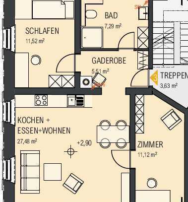 Exklusive 2,5-Raum-Wohnung mit gehobener Innenausstattung in Adlesdorf