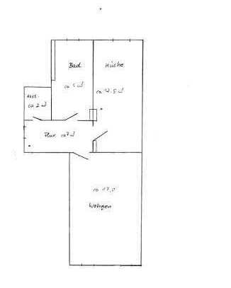 geräumige Einzimmerwohnung in der City von Dresden