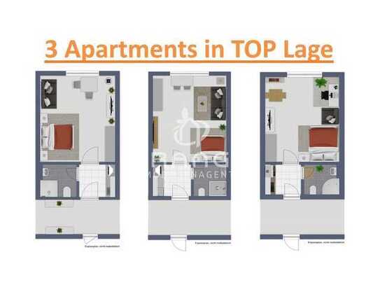 *** Investmentpaket mit 3 Apartments - Innenstadt Passau TOP LAGE - Uni 700m - 2/3 leerstehend!! ***