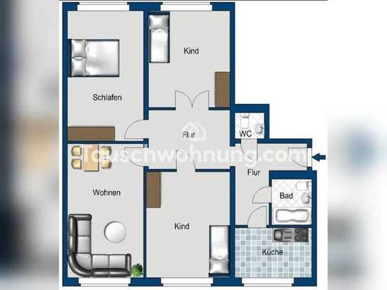 Tauschwohnung: Biete renovierte 4 Raum Wohnung in Dresden Altstadt an