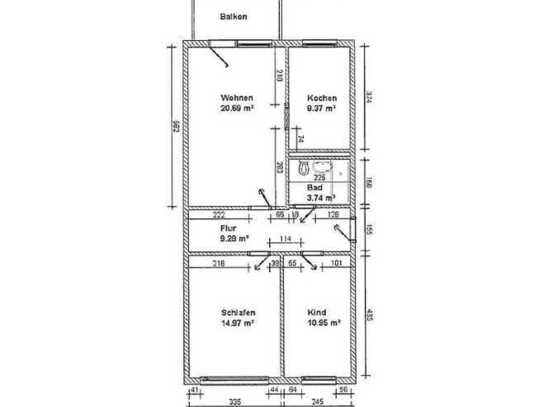 3-Zimmer-Wohnung mit BALKON im Dachgeschoss zu vermieten!